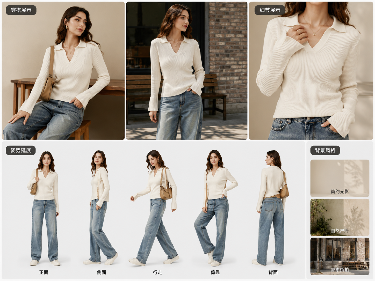 服装模特穿搭展示